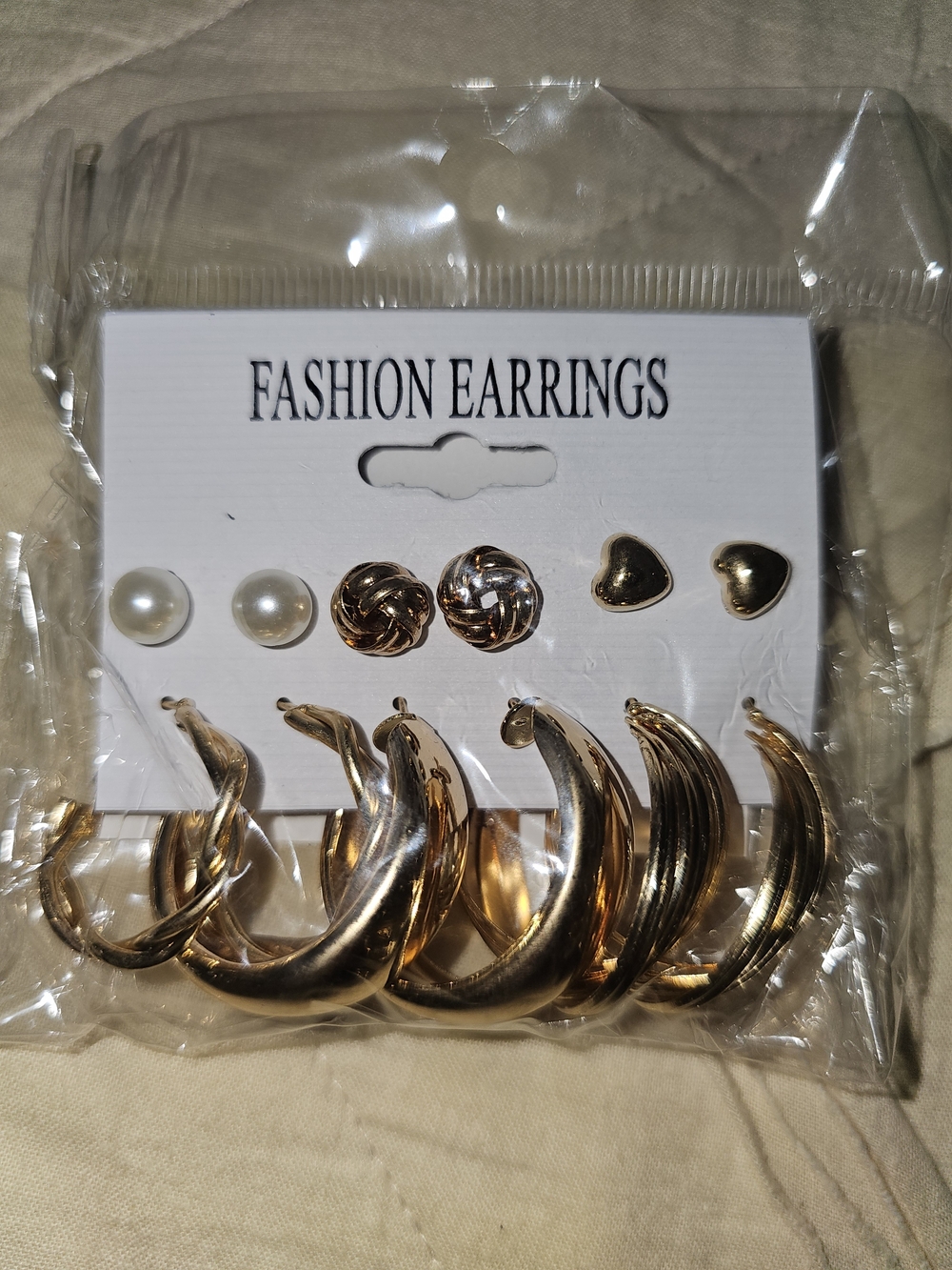Gold Hoop and Stud Set - 6 Pairs
